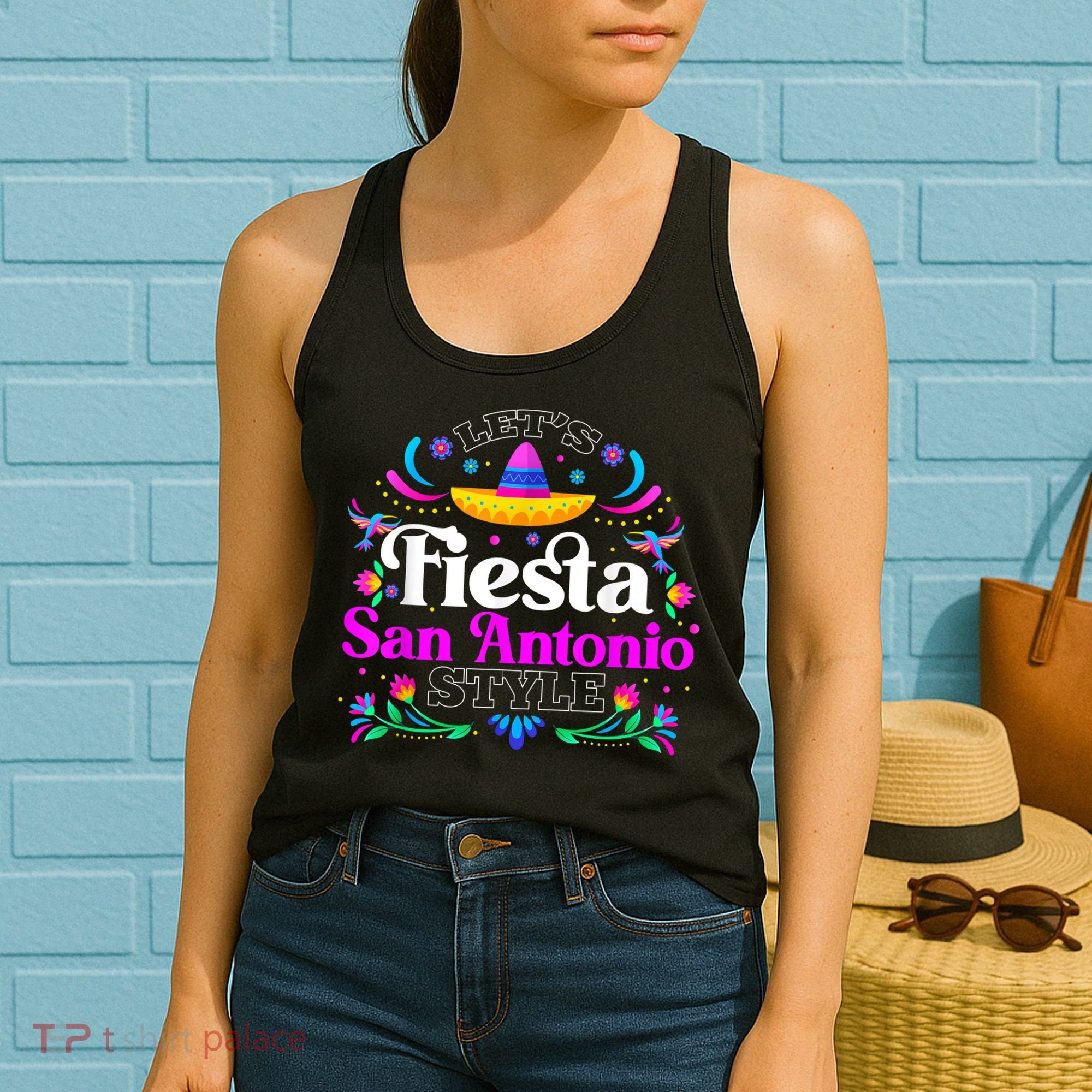 Let's Fiesta San Antonio Style Party Happy Cinco De Mayo Women's Tank Top