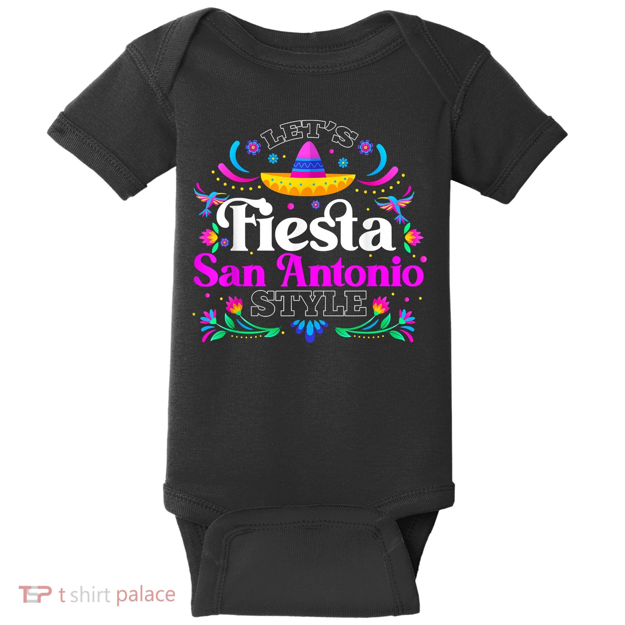 Let's Fiesta San Antonio Style Party Happy Cinco De Mayo Baby Bodysuit