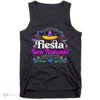 Let's Fiesta San Antonio Style Party Happy Cinco De Mayo Tank Top thumb 0
