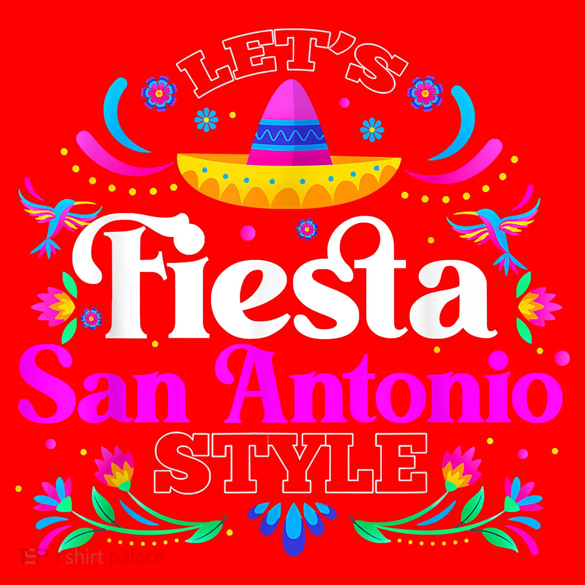 Let's Fiesta San Antonio Style Party Happy Cinco De Mayo Santa Hat