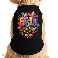 Lets Fiesta San Antonio Texas Cinco De Mayo Mexican Party Doggie Tank thumb 0