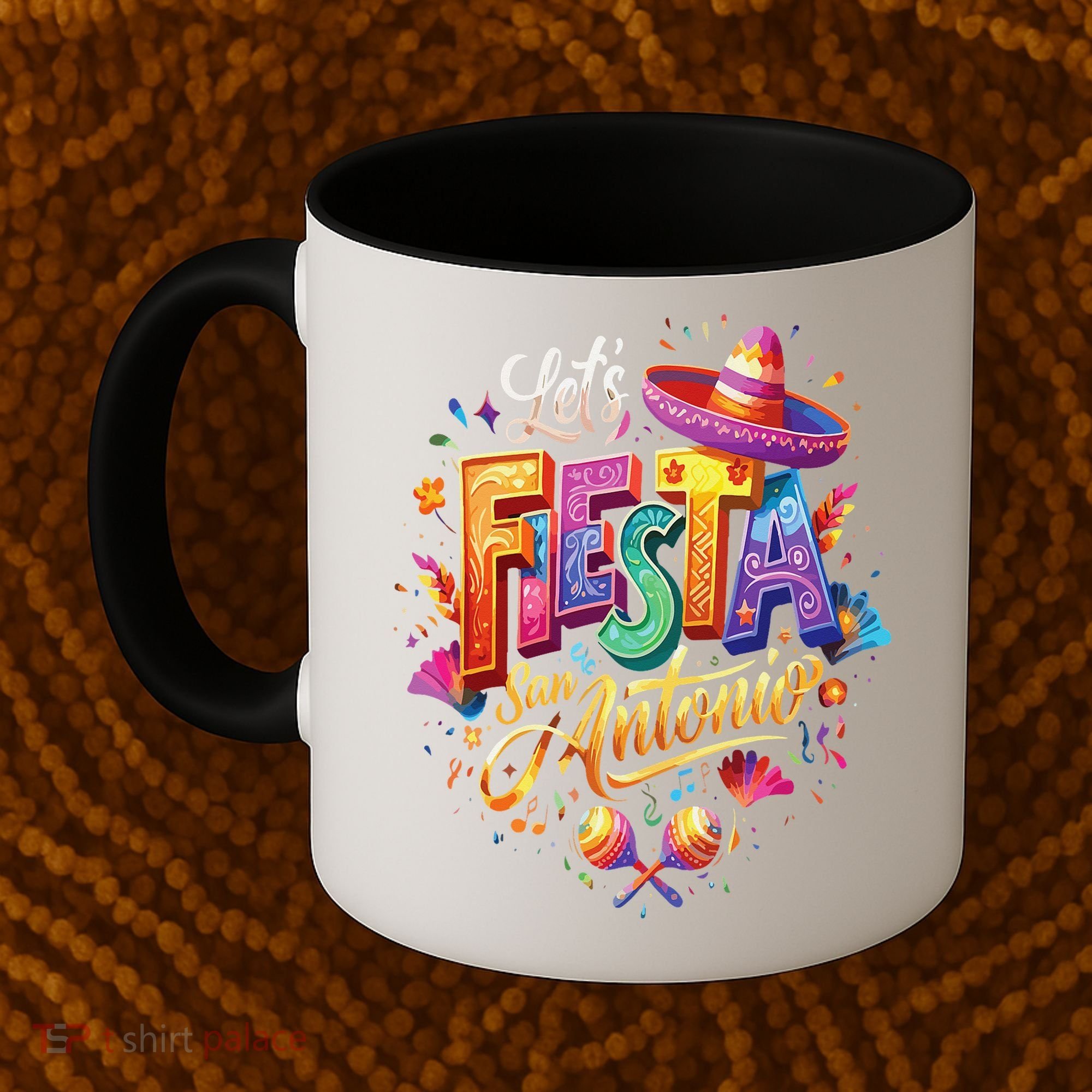 Lets Fiesta San Antonio Texas Cinco De Mayo Mexican Party Coffee Mug