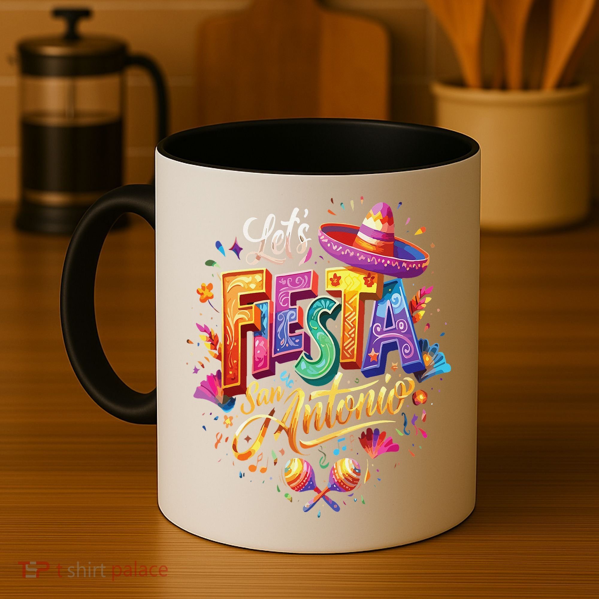 Lets Fiesta San Antonio Texas Cinco De Mayo Mexican Party Coffee Mug