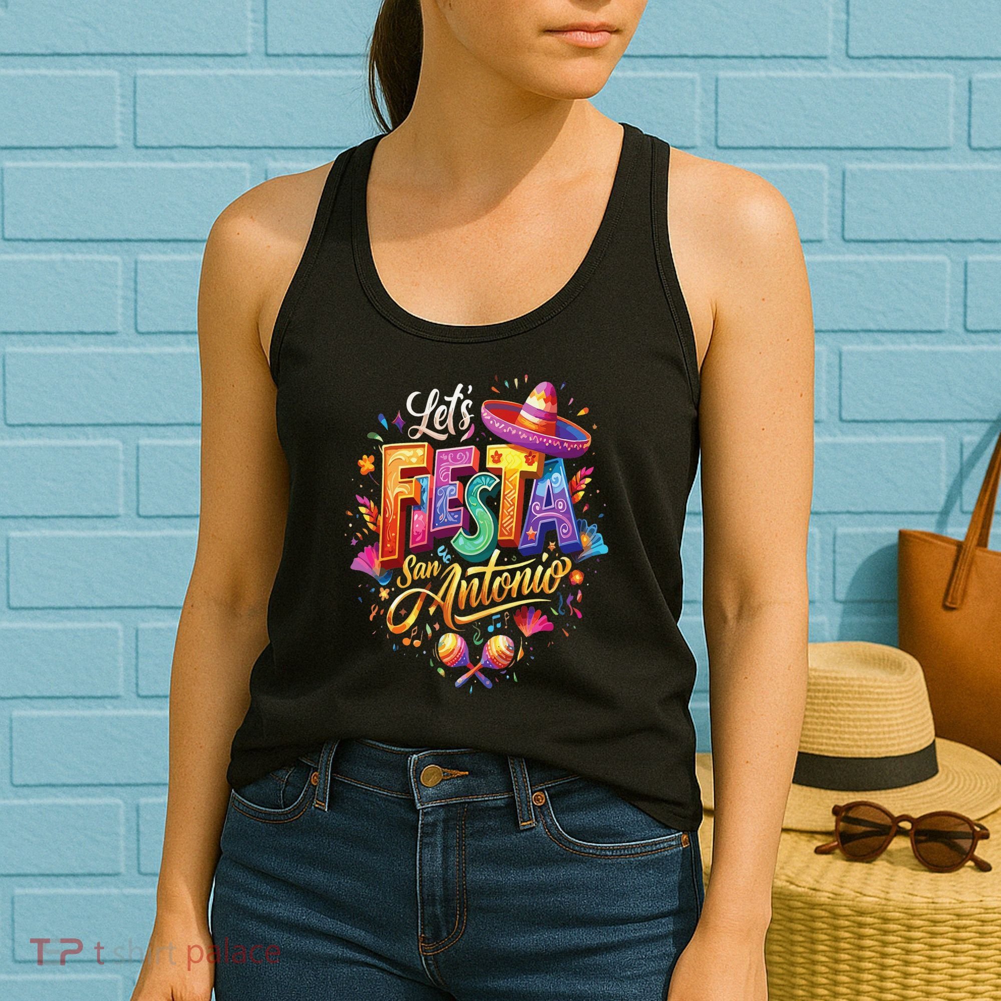Lets Fiesta San Antonio Texas Cinco De Mayo Mexican Party Women's Tank Top