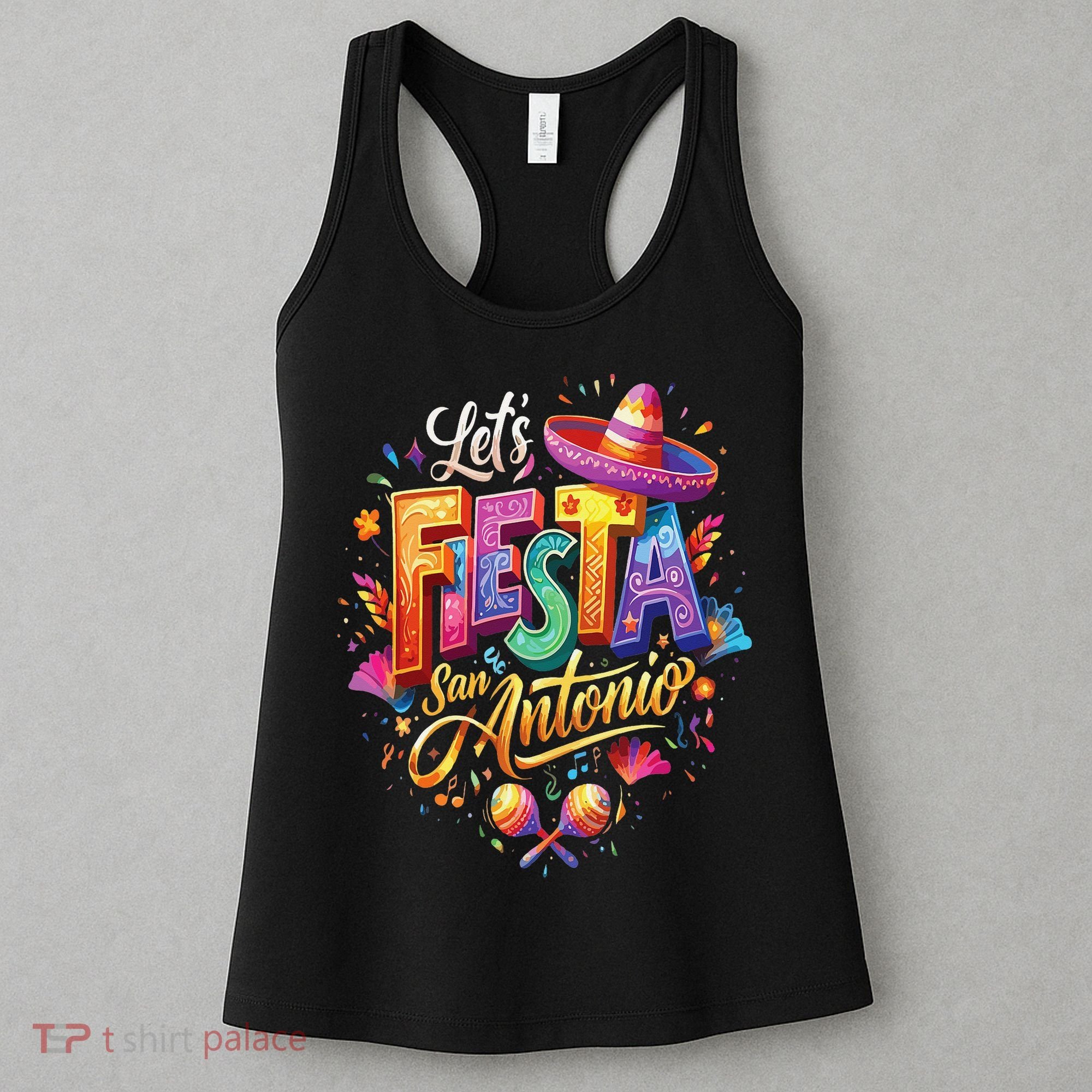 Lets Fiesta San Antonio Texas Cinco De Mayo Mexican Party Women's Tank Top