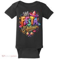 Lets Fiesta San Antonio Texas Cinco De Mayo Mexican Party Baby Bodysuit thumb 0