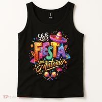 Lets Fiesta San Antonio Texas Cinco De Mayo Mexican Party Tank Top thumb 2