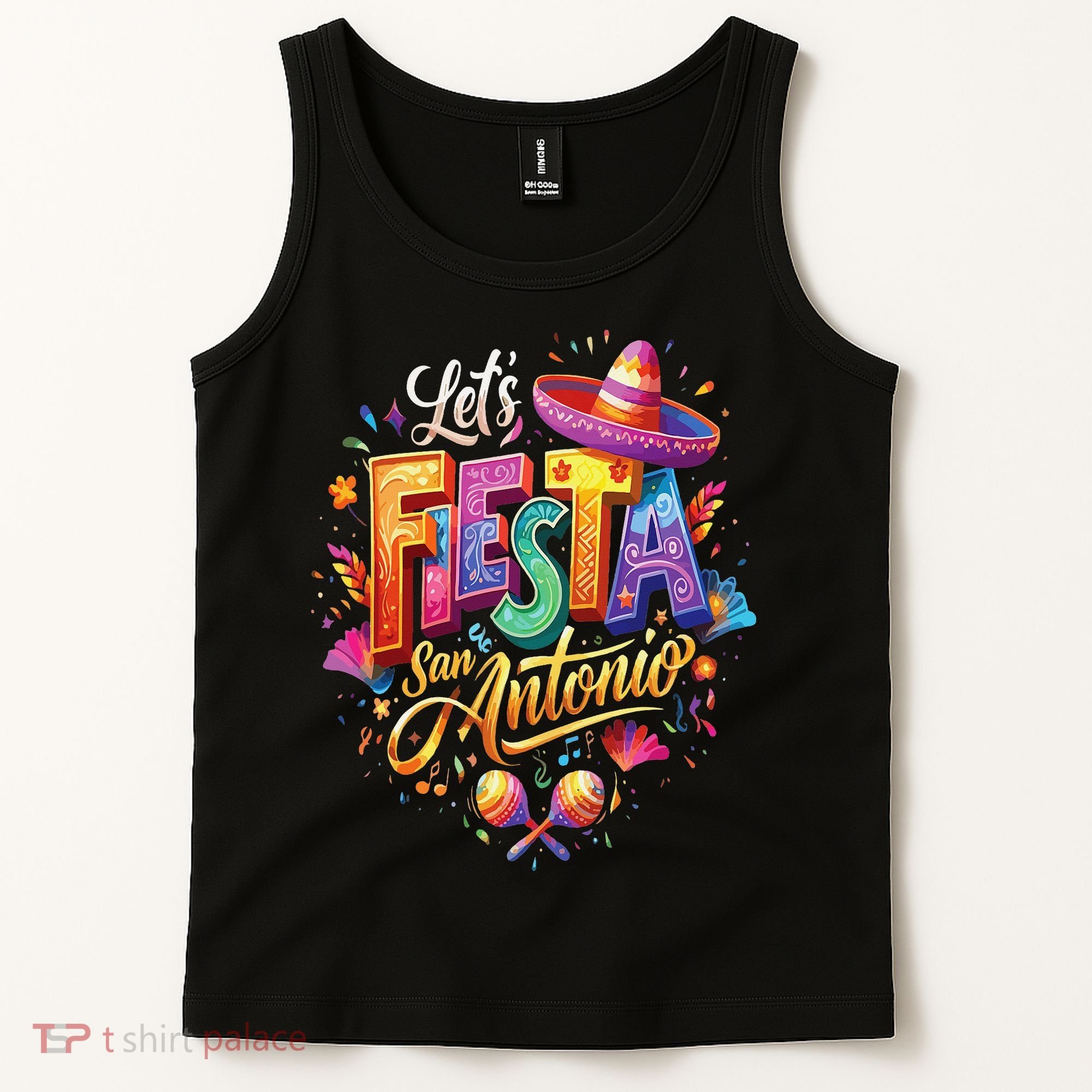 Lets Fiesta San Antonio Texas Cinco De Mayo Mexican Party Tank Top