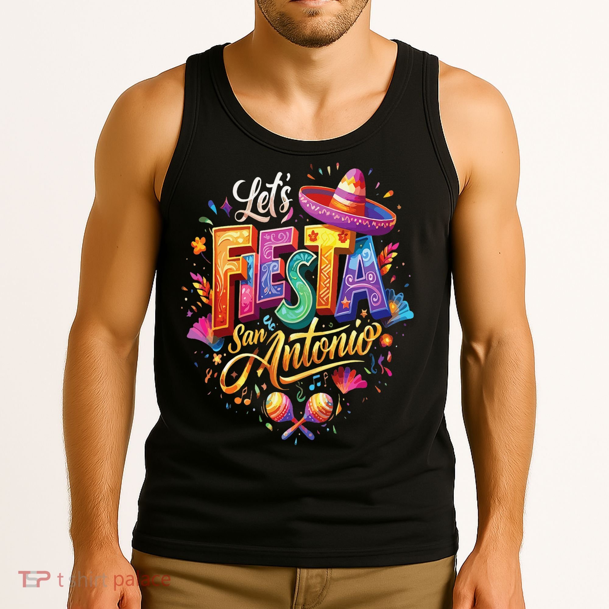Lets Fiesta San Antonio Texas Cinco De Mayo Mexican Party Tank Top