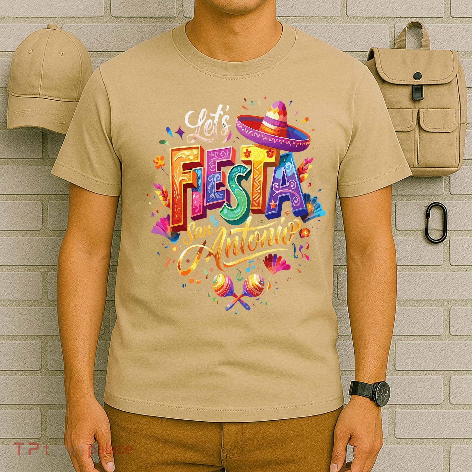 Lets Fiesta San Antonio Texas Cinco De Mayo Mexican Party T-Shirt