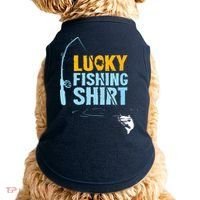 Lucky Fishing Shirts For A Fisherman Doggie Tank thumb 0