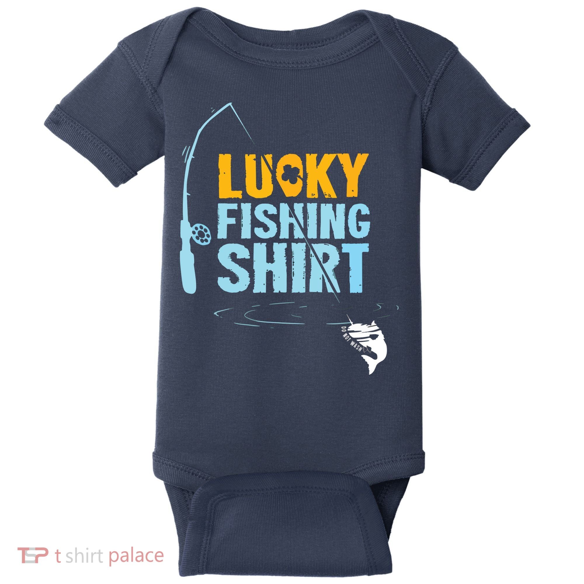 Lucky Fishing Shirts For A Fisherman Baby Bodysuit