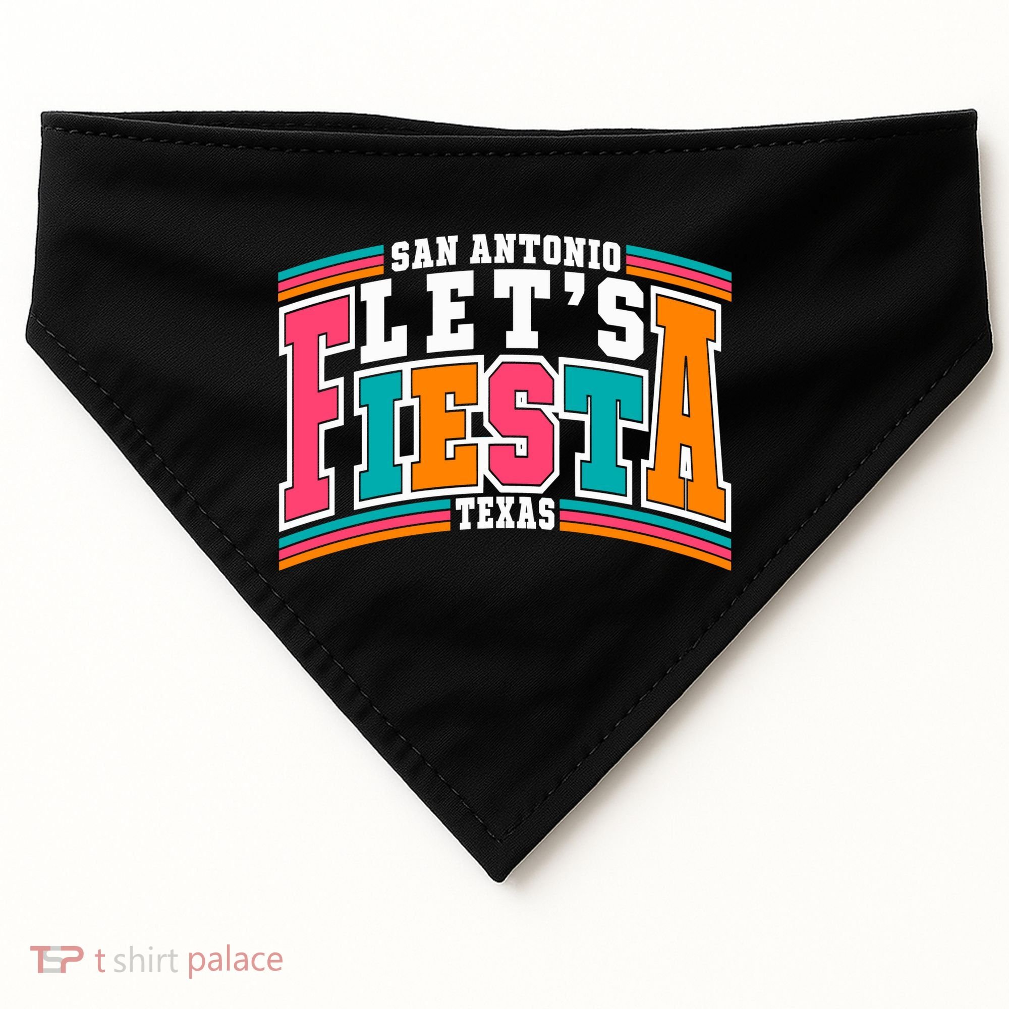 Lets Fiesta San Antonio Texas Mexican Party USA-Made Doggie Bandana