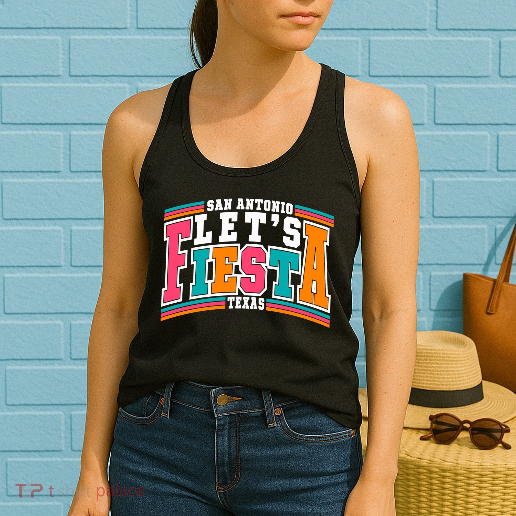Lets Fiesta San Antonio Texas Mexican Party Women's Tank Top