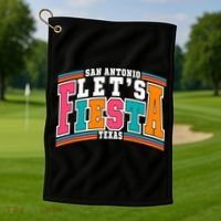 Lets Fiesta San Antonio Texas Mexican Party Golf Towel thumb 1