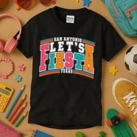 Lets Fiesta San Antonio Texas Mexican Party Kids T-Shirt thumb 3