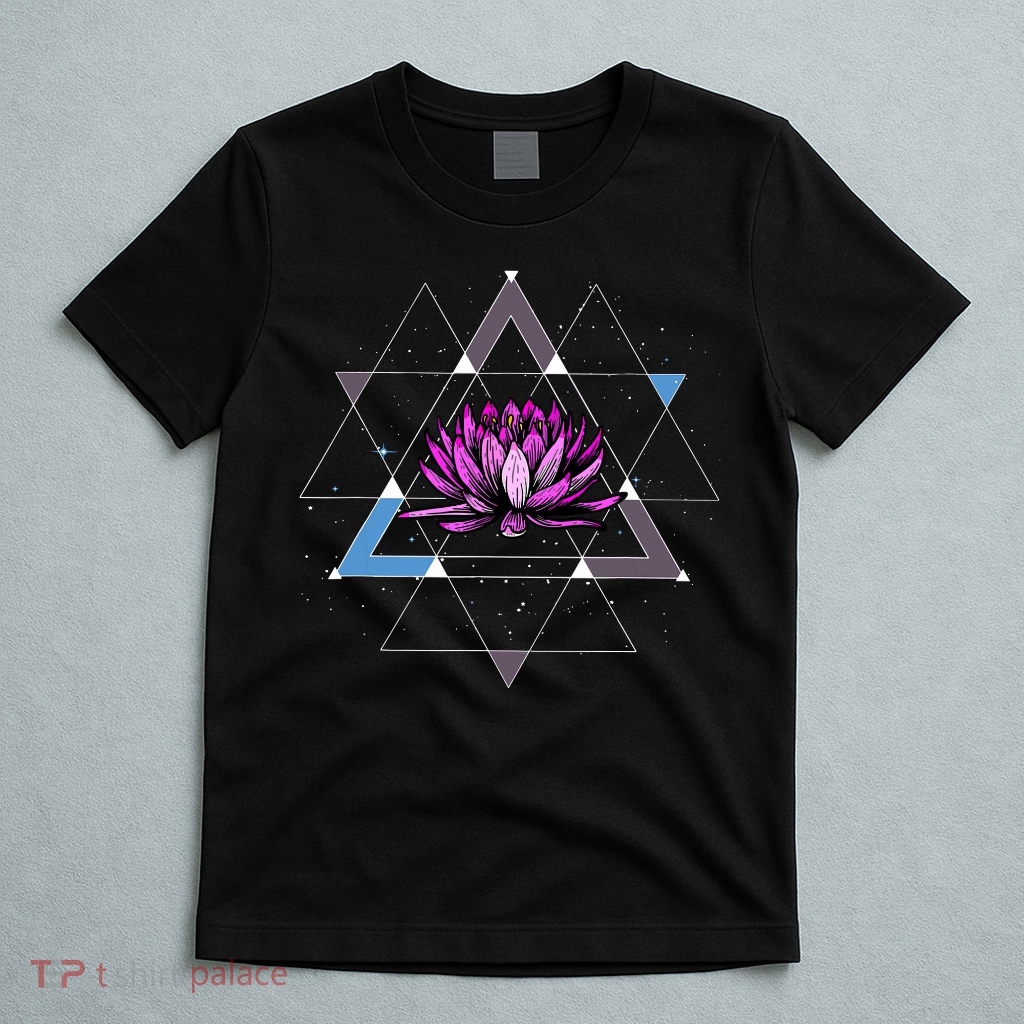 Lotus Flower Sacred Geometry Yoga Meditation Spiritual Zen T-Shirt