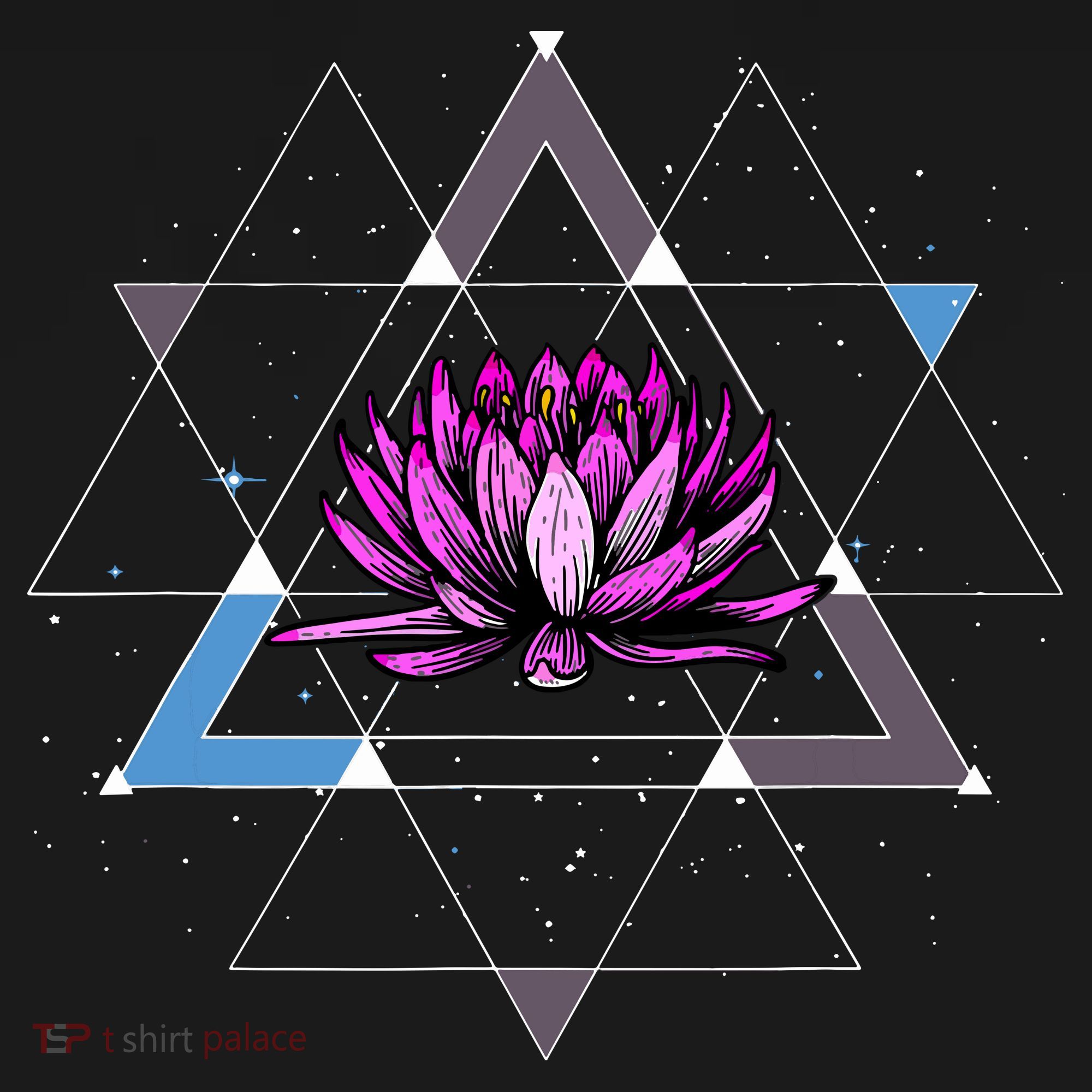 Lotus Flower Sacred Geometry Yoga Meditation Spiritual Zen T-Shirt
