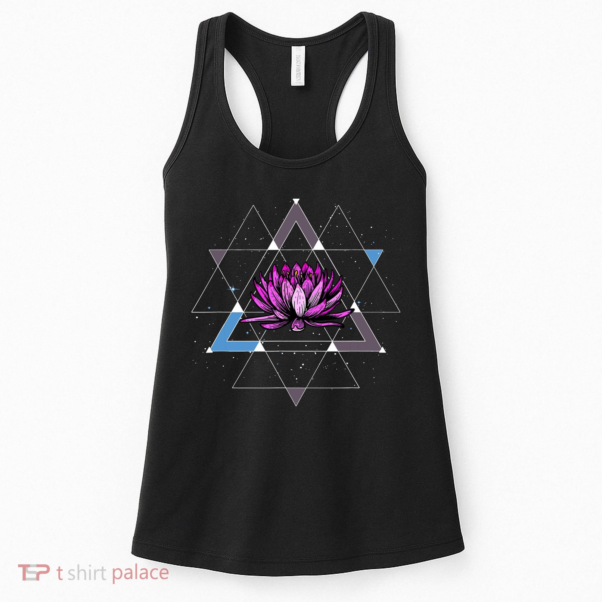 Lotus Flower Sacred Geometry Yoga Meditation Spiritual Zen Women's Tank Top