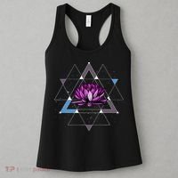 Lotus Flower Sacred Geometry Yoga Meditation Spiritual Zen Women's Tank Top thumb 3