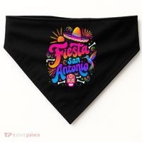Lets Fiesta San Antonio Texas Cinco De Mayo Mexican Party USA-Made Doggie Bandana thumb 0