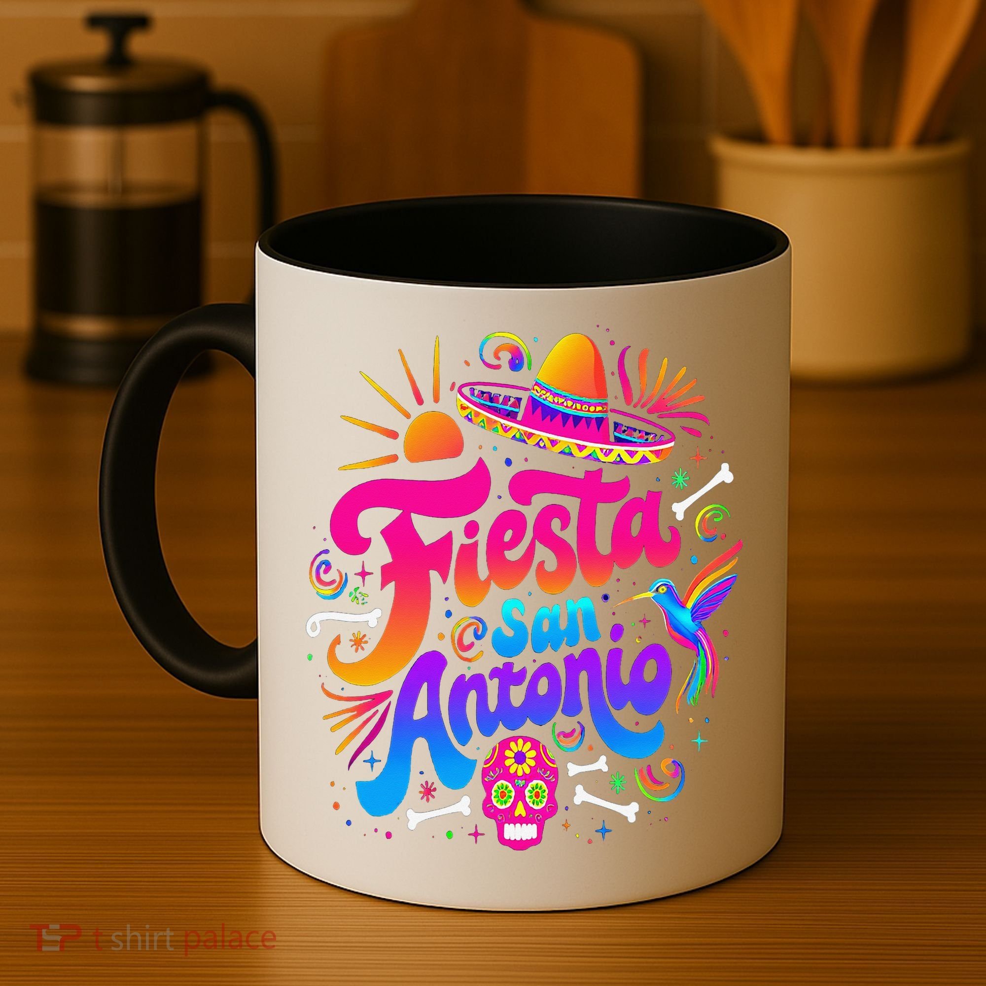 Lets Fiesta San Antonio Texas Cinco De Mayo Mexican Party Coffee Mug