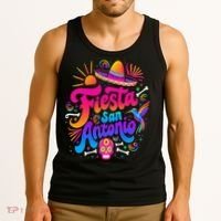 Lets Fiesta San Antonio Texas Cinco De Mayo Mexican Party Tank Top thumb 3