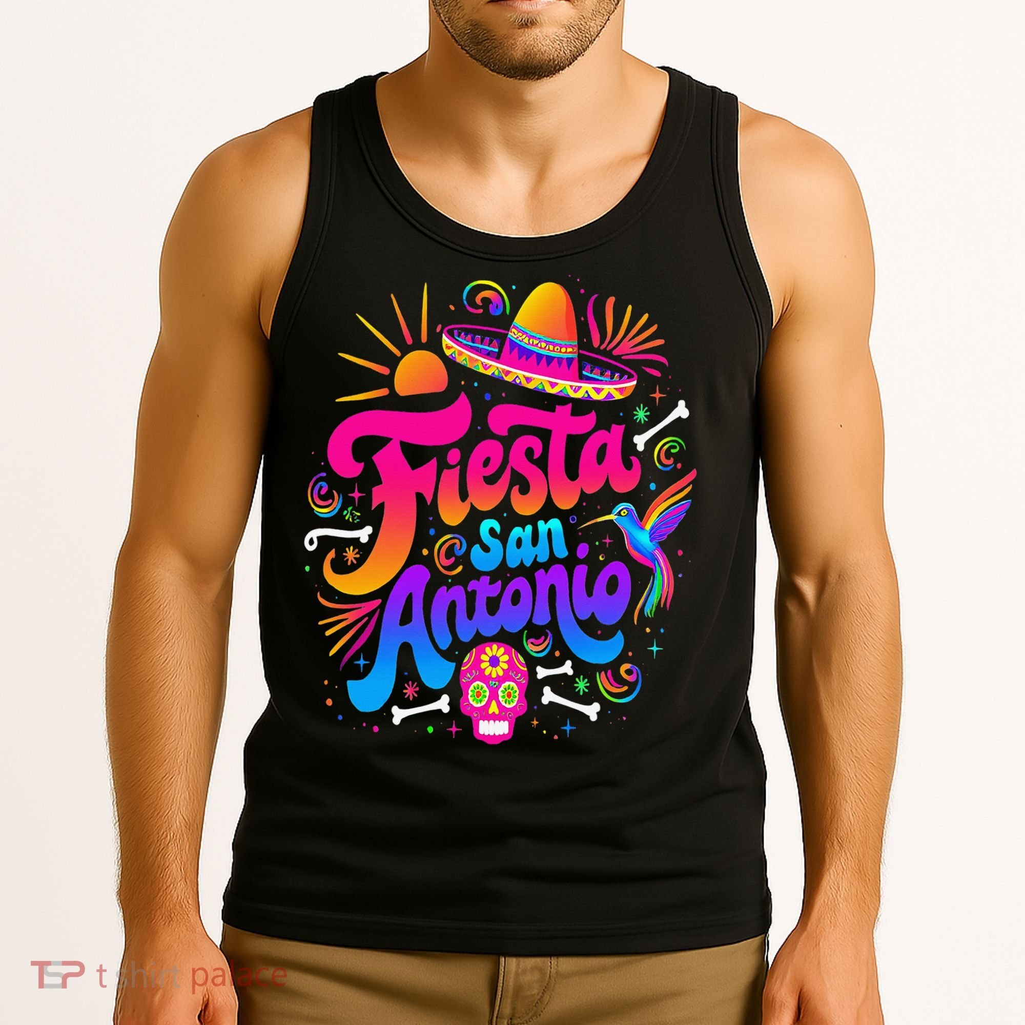 Lets Fiesta San Antonio Texas Cinco De Mayo Mexican Party Tank Top