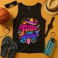 Lets Fiesta San Antonio Texas Cinco De Mayo Mexican Party Tank Top thumb 4