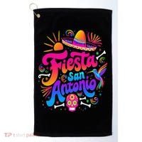 Lets Fiesta San Antonio Texas Cinco De Mayo Mexican Party Golf Towel thumb 0