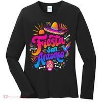 Lets Fiesta San Antonio Texas Cinco De Mayo Mexican Party Women's Long Sleeve Shirt thumb 0