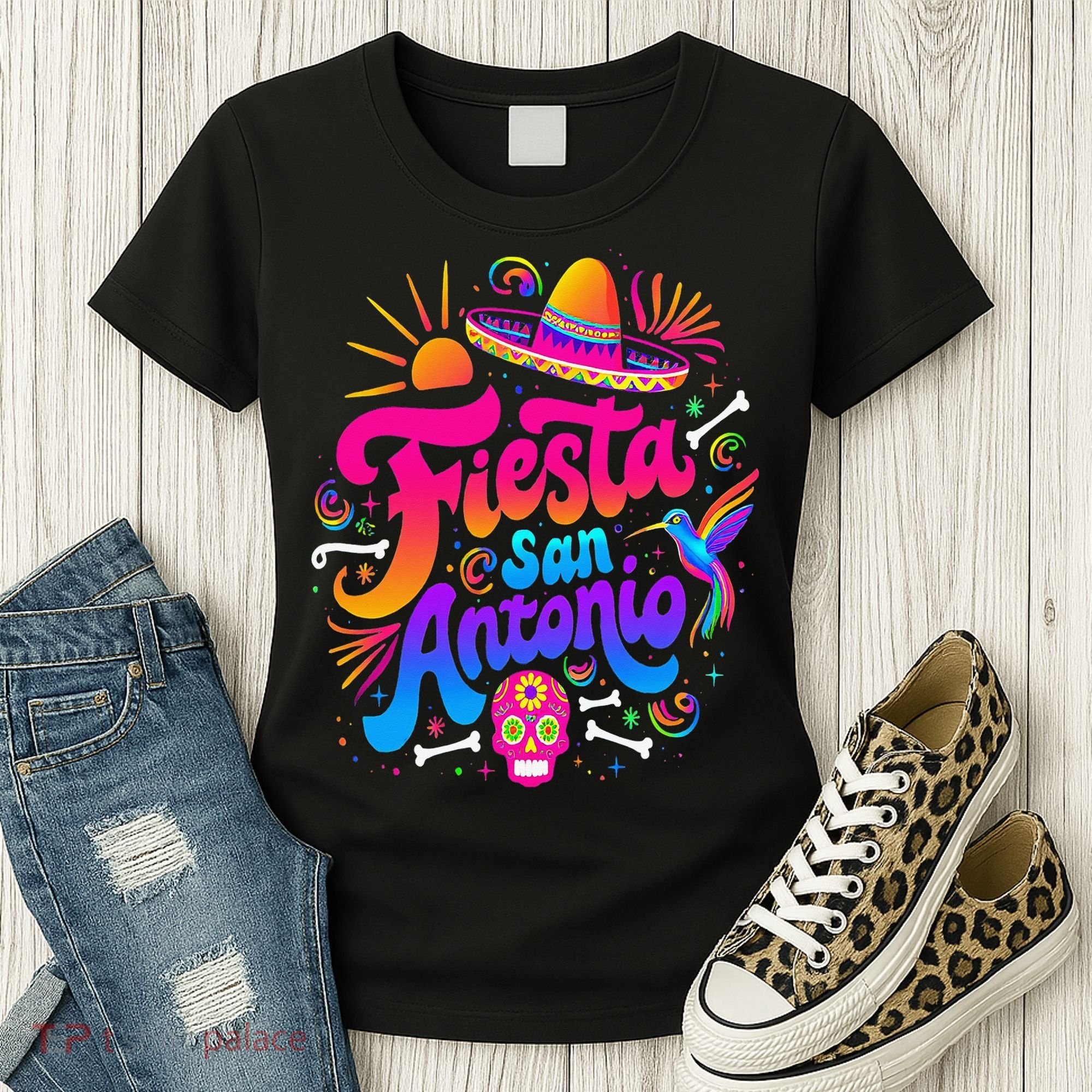 Lets Fiesta San Antonio Texas Cinco De Mayo Mexican Party Women's T-Shirt