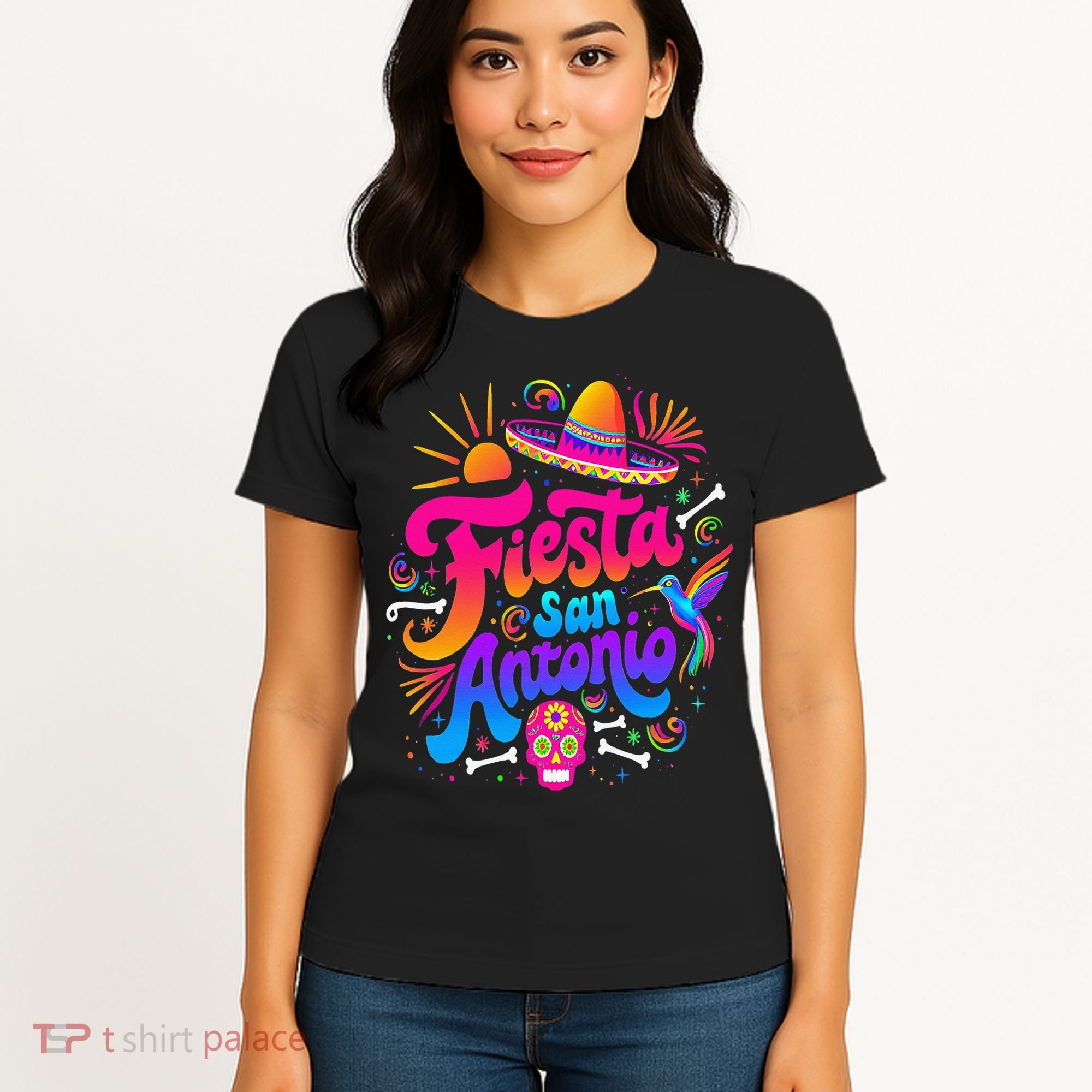 Lets Fiesta San Antonio Texas Cinco De Mayo Mexican Party Women's T-Shirt