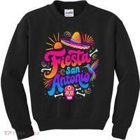 Lets Fiesta San Antonio Texas Cinco De Mayo Mexican Party Kids Sweatshirt thumb 0
