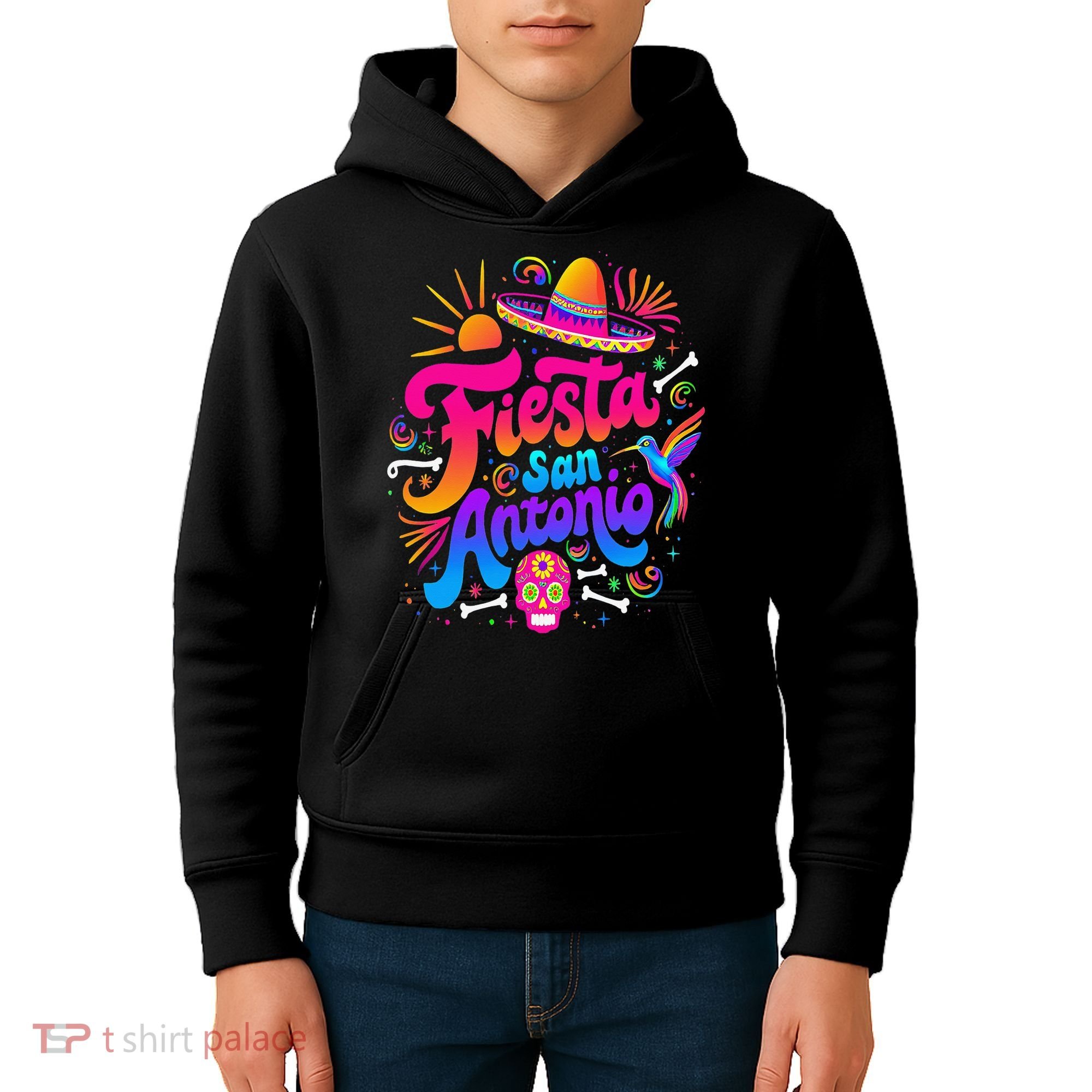 Lets Fiesta San Antonio Texas Cinco De Mayo Mexican Party Kids Hoodie