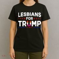 Lesbians For Trump 2024 Re Election President Vote Item Meme T-Shirt thumb 4