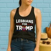 Lesbians For Trump 2024 Re Election President Vote Item Meme Women's Tank Top thumb 2