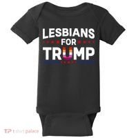 Lesbians For Trump 2024 Re Election President Vote Item Meme Baby Bodysuit thumb 0