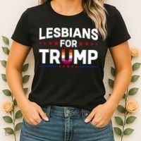 Lesbians For Trump 2024 Re Election President Vote Item Meme Women's T-Shirt thumb 2