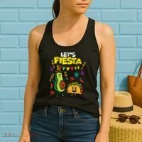 Lets Fiesta Taco Avocado Funny Cinco De Mayo Mexican Party Women's Tank Top thumb 2