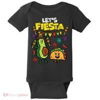 Lets Fiesta Taco Avocado Funny Cinco De Mayo Mexican Party Baby Bodysuit thumb 0