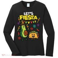 Lets Fiesta Taco Avocado Funny Cinco De Mayo Mexican Party Women's Long Sleeve Shirt thumb 0