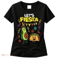 Lets Fiesta Taco Avocado Funny Cinco De Mayo Mexican Party Women's T-Shirt thumb 0