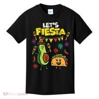 Lets Fiesta Taco Avocado Funny Cinco De Mayo Mexican Party Kids T-Shirt thumb 0