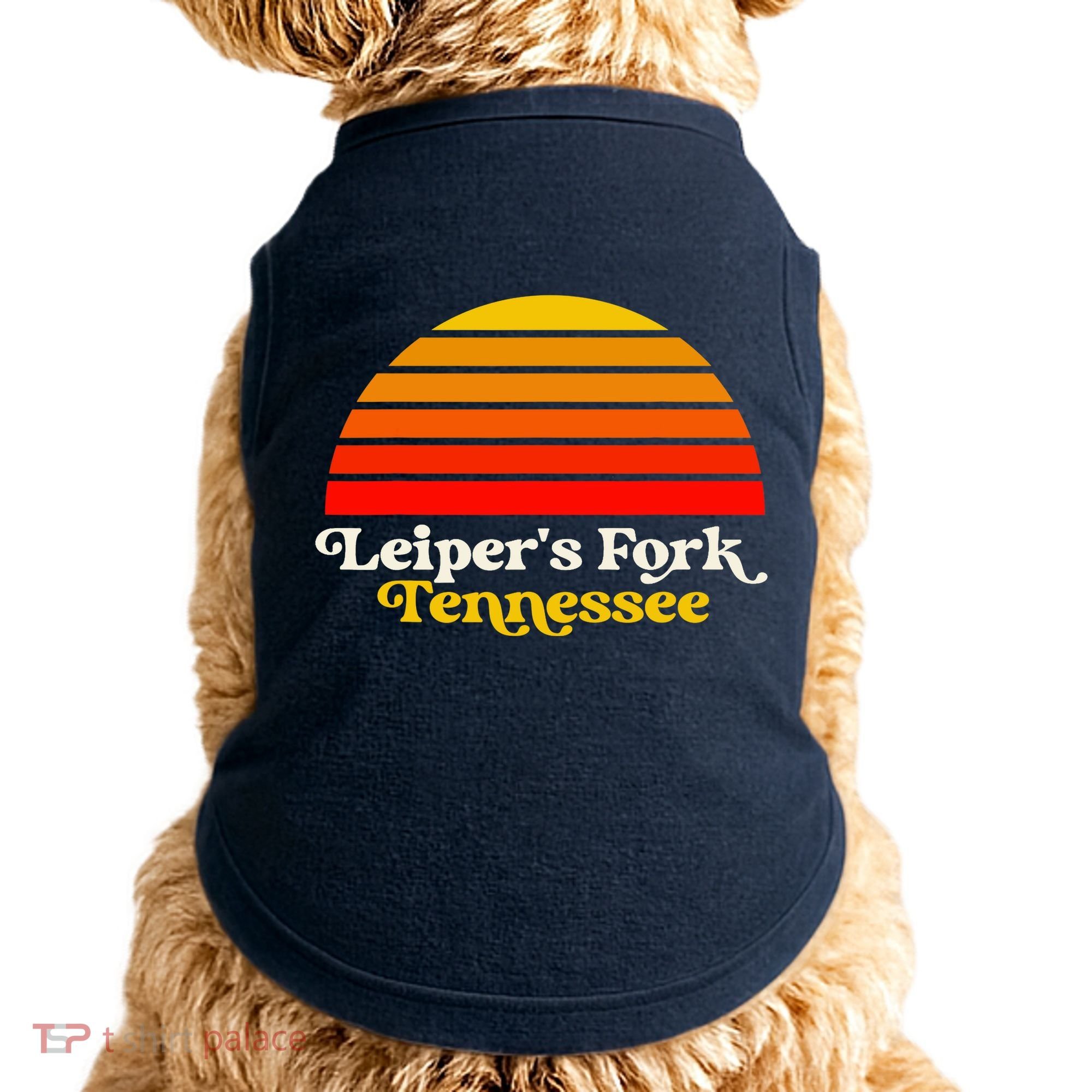 Leiper's Fork Tennessee Retro Sunset Nashville Doggie Tank