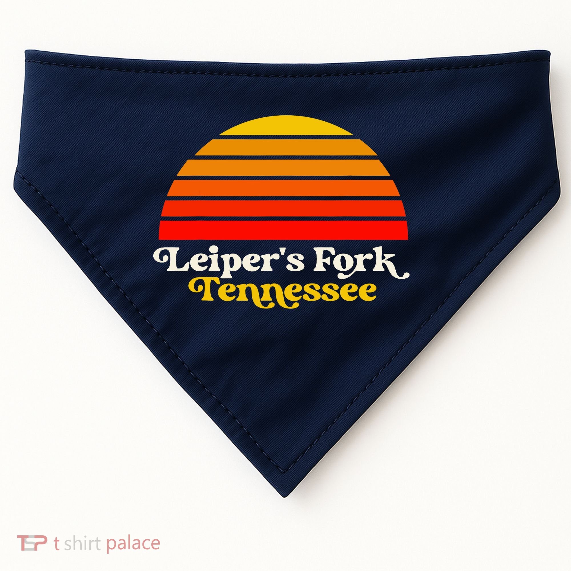 Leiper's Fork Tennessee Retro Sunset Nashville USA-Made Doggie Bandana