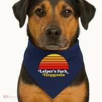 Leiper's Fork Tennessee Retro Sunset Nashville USA-Made Doggie Bandana thumb 1