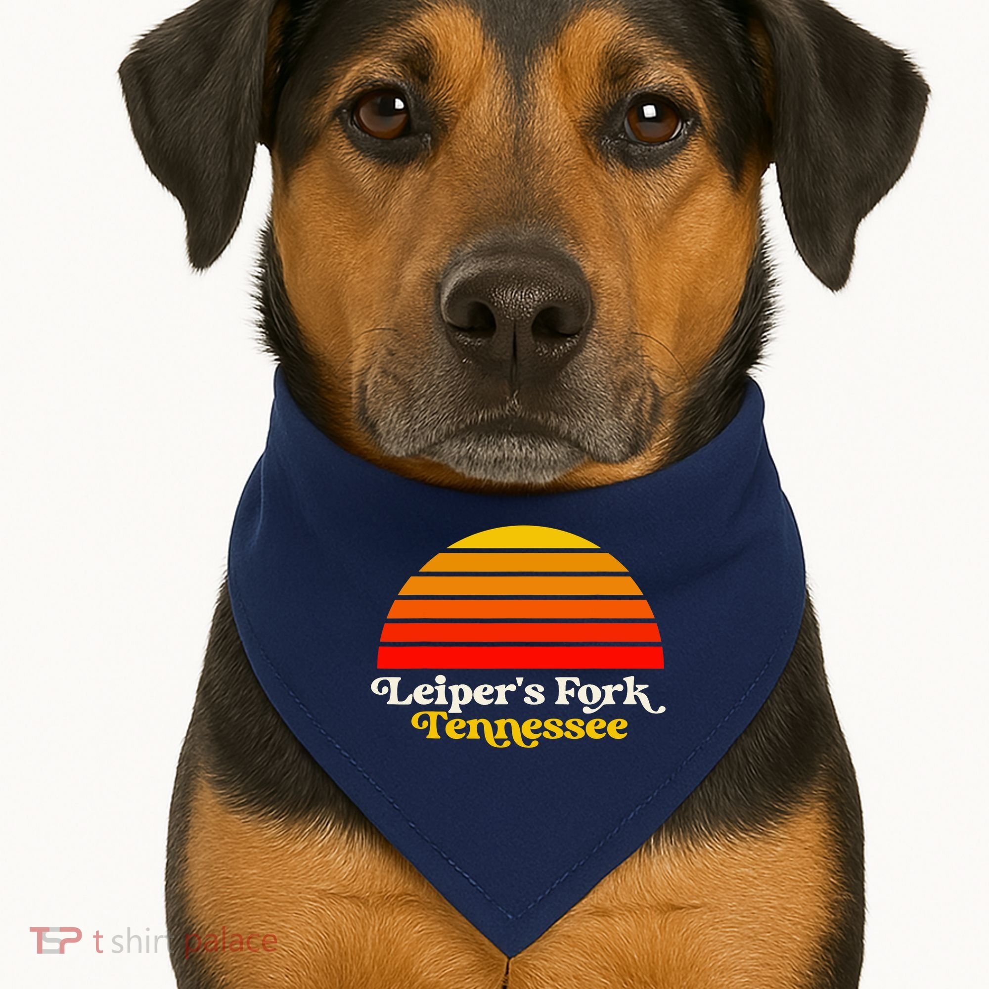Leiper's Fork Tennessee Retro Sunset Nashville USA-Made Doggie Bandana