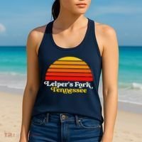 Leiper's Fork Tennessee Retro Sunset Nashville Women's Tank Top thumb 2