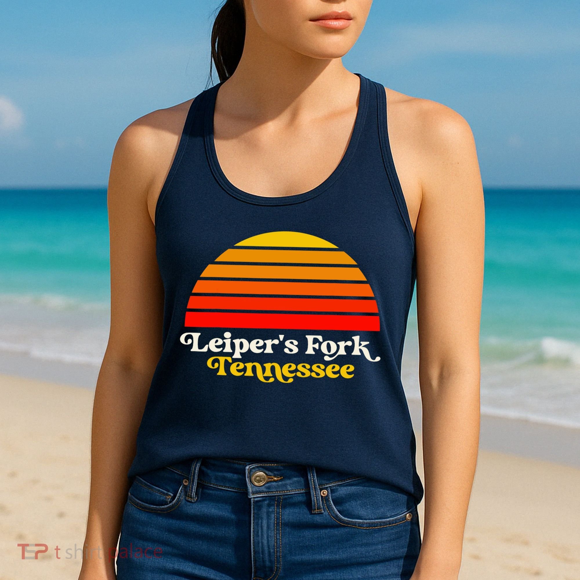 Leiper's Fork Tennessee Retro Sunset Nashville Women's Tank Top